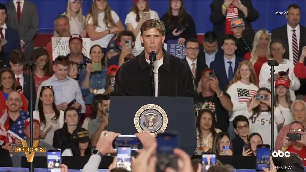 NFL PLAYER’S TRUMP INTRODUCTION STIRS CONTROVERSY: 'The View' co-hosts weigh in on New York Giants quarterback Jaxson Dart surprising a lot of fans and some of his teammates after he introduced Pres. Trump at a rally in New York on Friday.