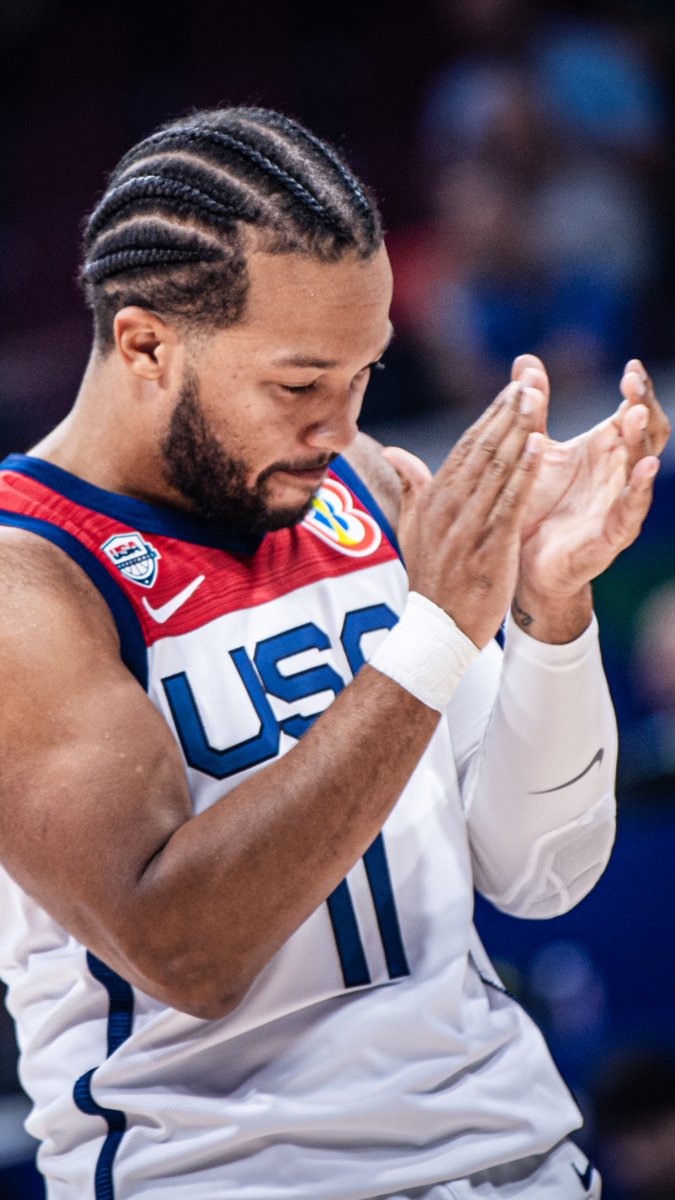 Jalen Brunson will run through you like a battering ram 😤 #FIBAWC