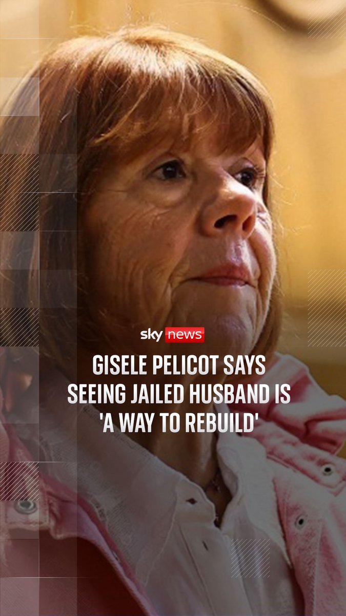 Speaking to @CathyNewman, Gisèle Pelicot has said meeting her husband, who is in prison after repeatedly drugging her and inviting strangers to rape her, would help her to 'rebuild'. Watch the full interview on The Cathy Newman Show from 7pm. Read more:
