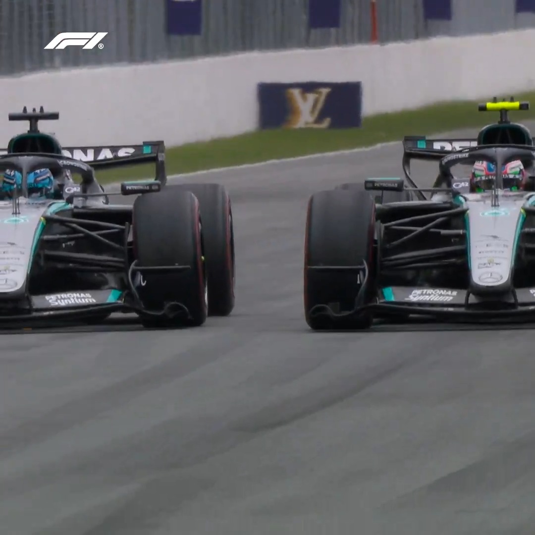 The Mercs in perfect synchronisation 😍 #F1 #CanadianGP