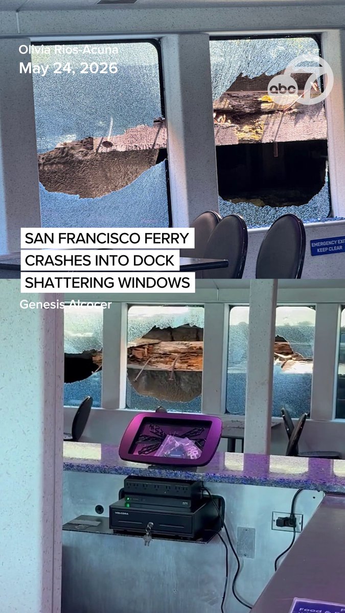 An Alcatraz City Cruises ferry slammed into San Francisco’s Pier 31, shattering windows and knocking passengers off their feet as a scenic ride quickly turned into a frightening scene.