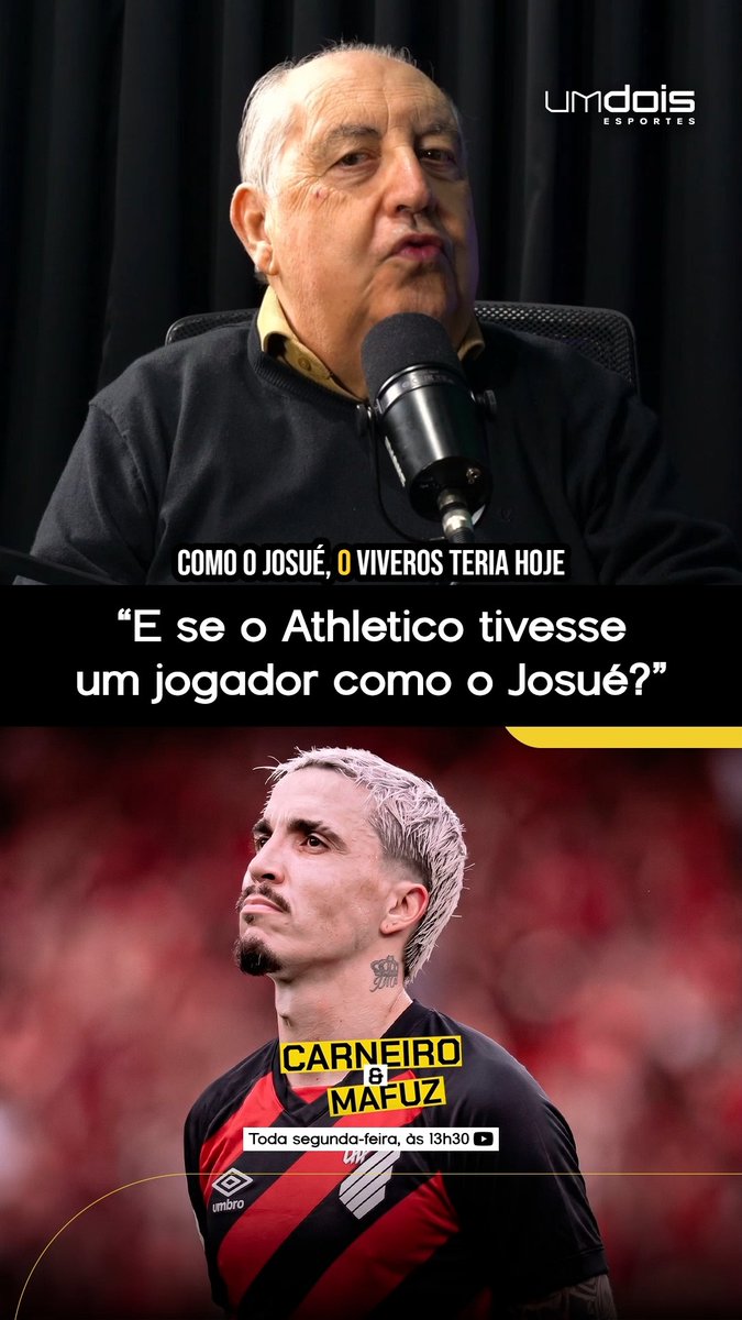 Augusto Mafuz rasga elogios a Josué: "Se (o Athletico) tivesse um jogador como o Josué, o Viveros teria hoje uns 25 gols. Porque ele coloca a bola de forma surpreendente aonde ele bem entende, aonde ele quer. É impressionante. Eu não discuto a condição, às vezes, omissa dele pra determinadas funções, porque também se ele fosse completo, ele não estaria no Coritiba" 🎥 Podcast Carneiro & Mafuz