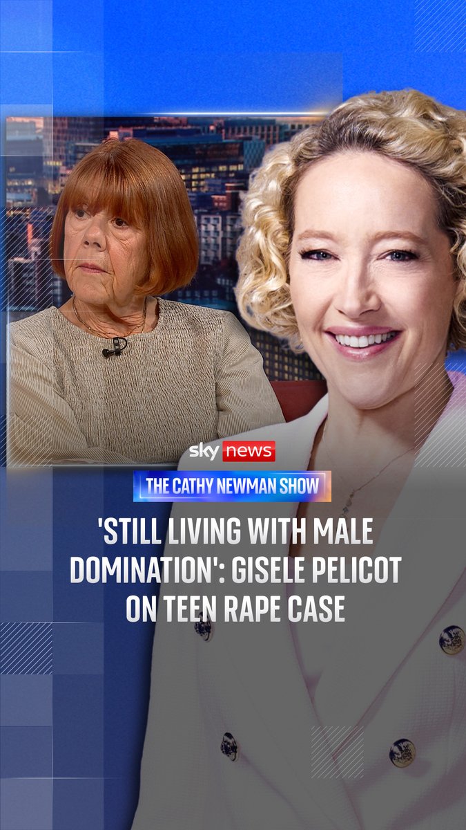 "We're still living with male domination." Gisele Pelicot spoke to Cathy Newman about two teenage boys spared jail in rape cases in the UK. Watch in full ➡️