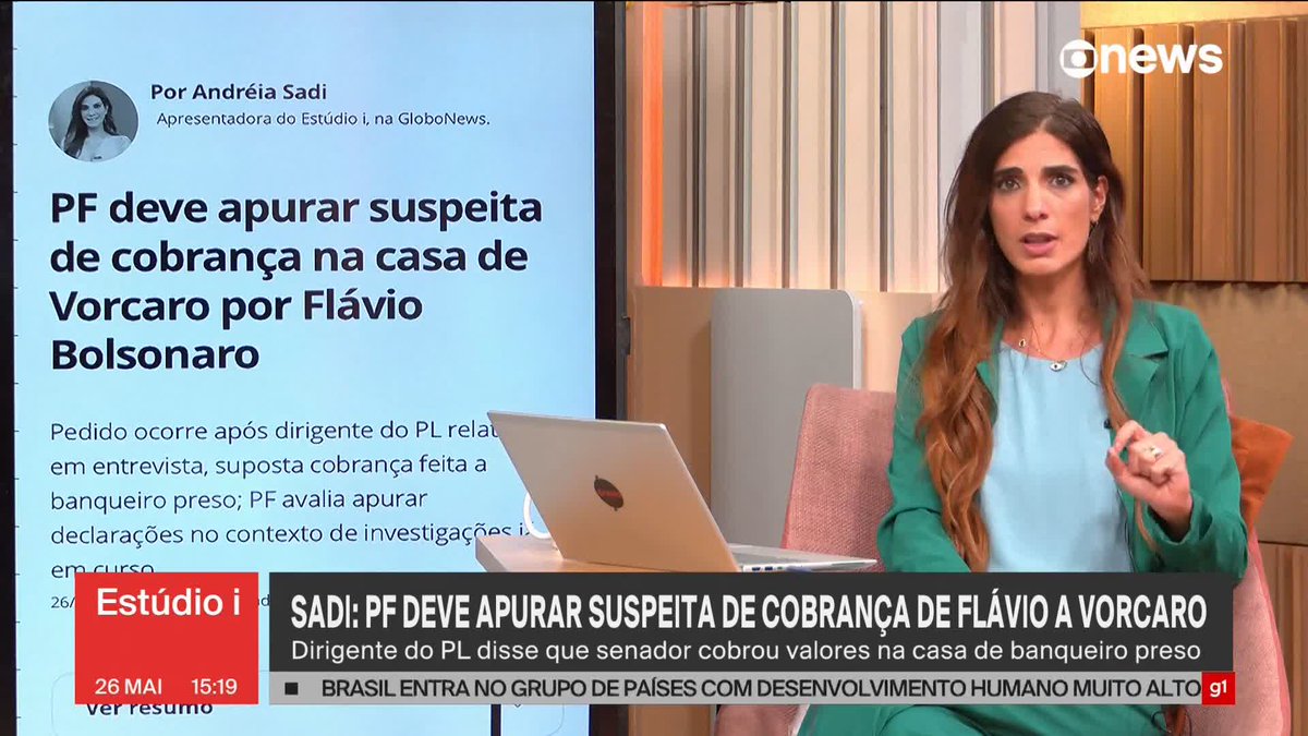.Andréia Sadi: PF deve apurar suspeita de cobrança na casa de Vorcaro por Flávio Bolsonaro. O PT apresentou uma notícia de fato para que a PF investigue declarações feitas por Valdemar Costa Neto ao #Estúdioi. ➡ Assista à #GloboNews: