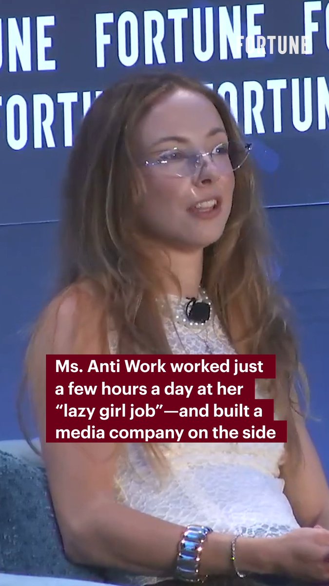 “I was able to get my job done in two to four hours a day and build Ms. Anti Work, the media company that I run today.” At the #FortuneWorkplaceSummit, Ms. Anti Work founder Gabrielle Judge said her former “lazy girl job” — a white-collar gig with a favorable work-life balance — gave her the flexibility to build her own company.