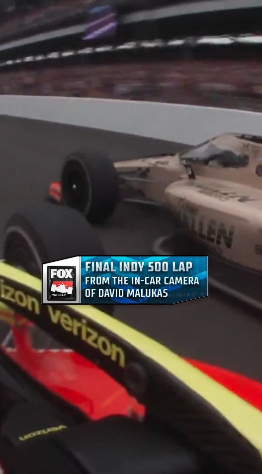 The view from the in-car camera of David Malukas. #Indy500