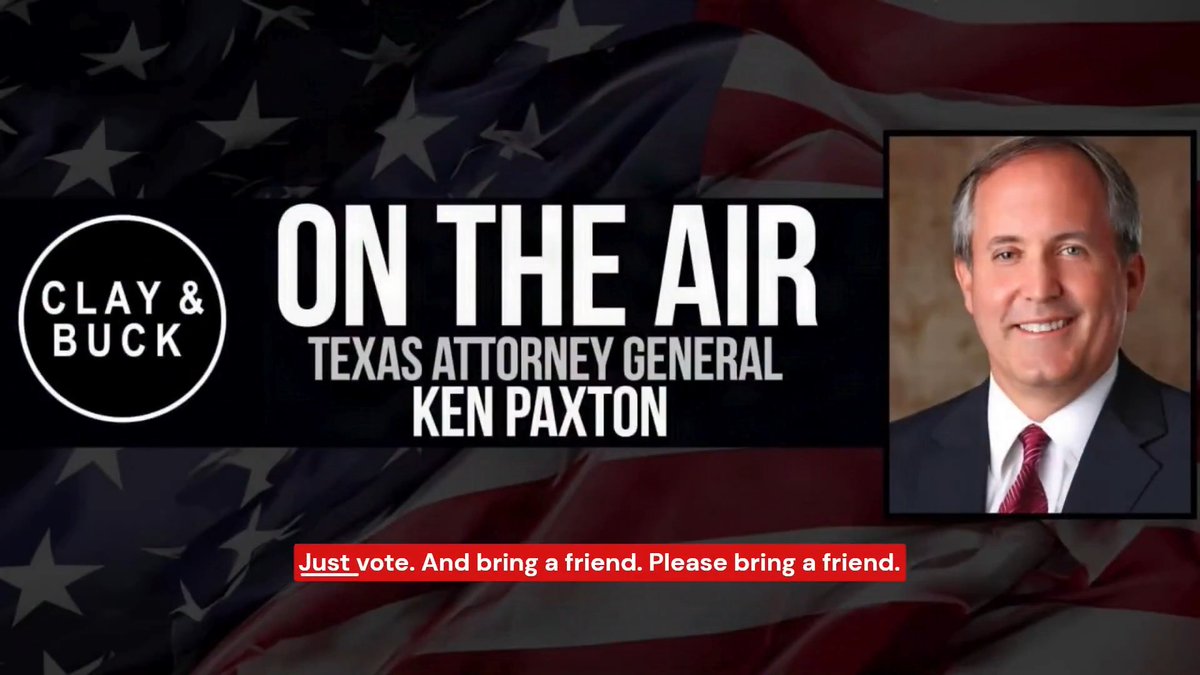 President Donald J. Trump made one of the most important endorsements in Texas. Now it's YOUR TURN to VOTE for Attorney General Ken Paxton for U.S. Senate! TEXAS - You have until 7 PM to VOTE in the runoff for Ken and other Trump-endorsed patriots!