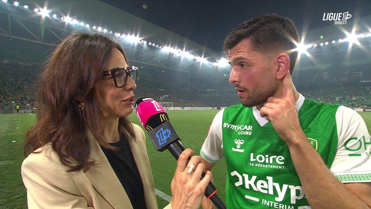 🗣️ Julien Le Cardinal : "Il ne fallait pas faire n'importe quoi car il y a un match retour. Ça a été très bien ce soir." Le défenseur central de l'AS Saint-Étienne est fier de la performance de son équipe ce soir ! #ASSEOGCN