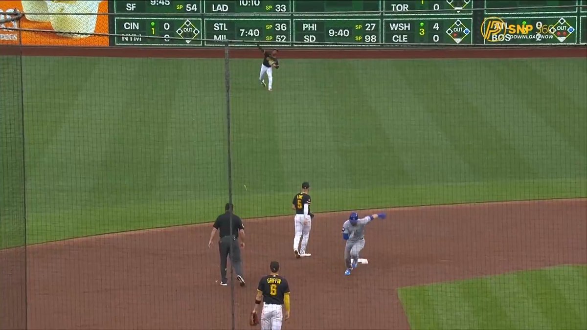 Esmerlyn Valdez throws out the runner at 3rd! An electric home debut for the Pittsburgh Pirates rookie 🏴‍☠️