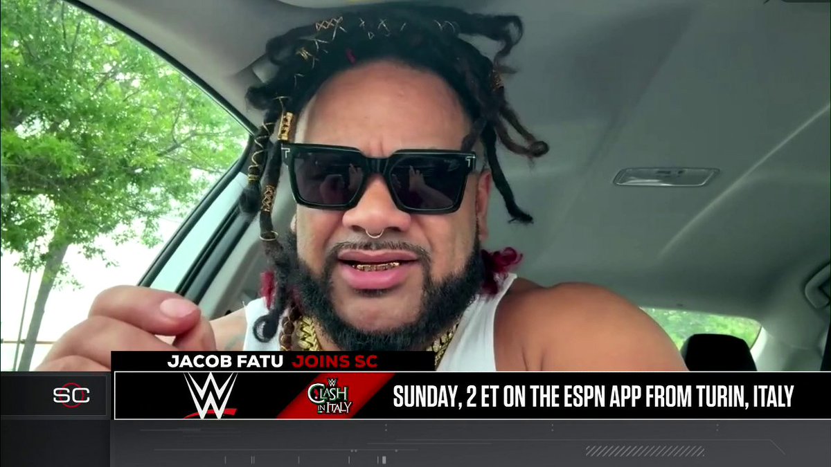 “I’m definitely walking out, this time, Heavyweight Champion.” Jacob Fatu previews his tribal combat match against Roman Reigns at WWE’s Clash in Italy on Sunday 👀