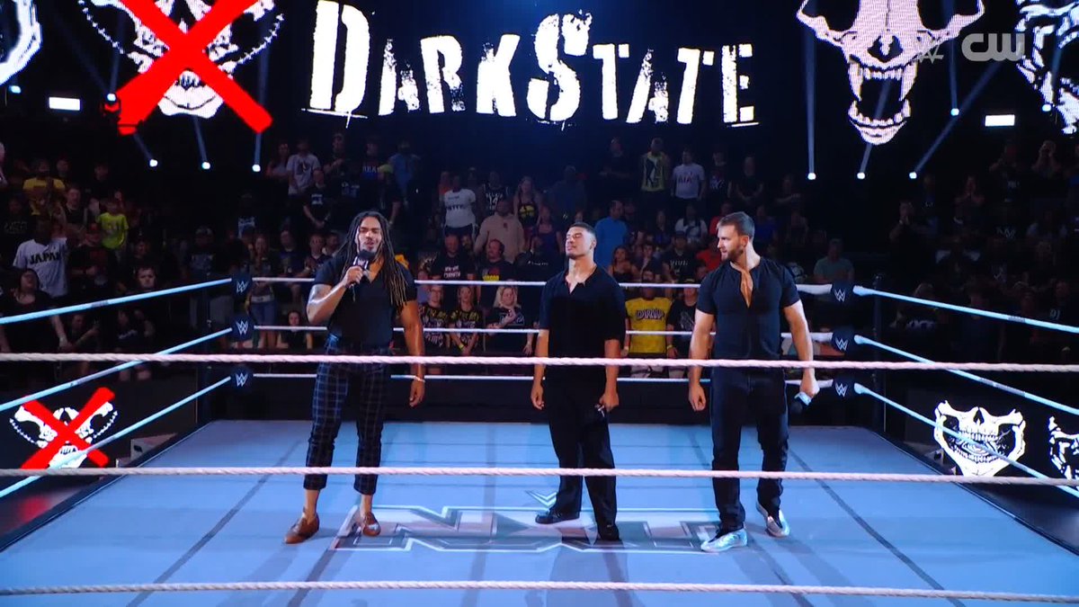 DarkState explain that Saquon Shugars was the odd man out because he came from the independents “We all Division I standouts… and Saquon Shugars, indie wrestler. That’s it.” #WWENXT