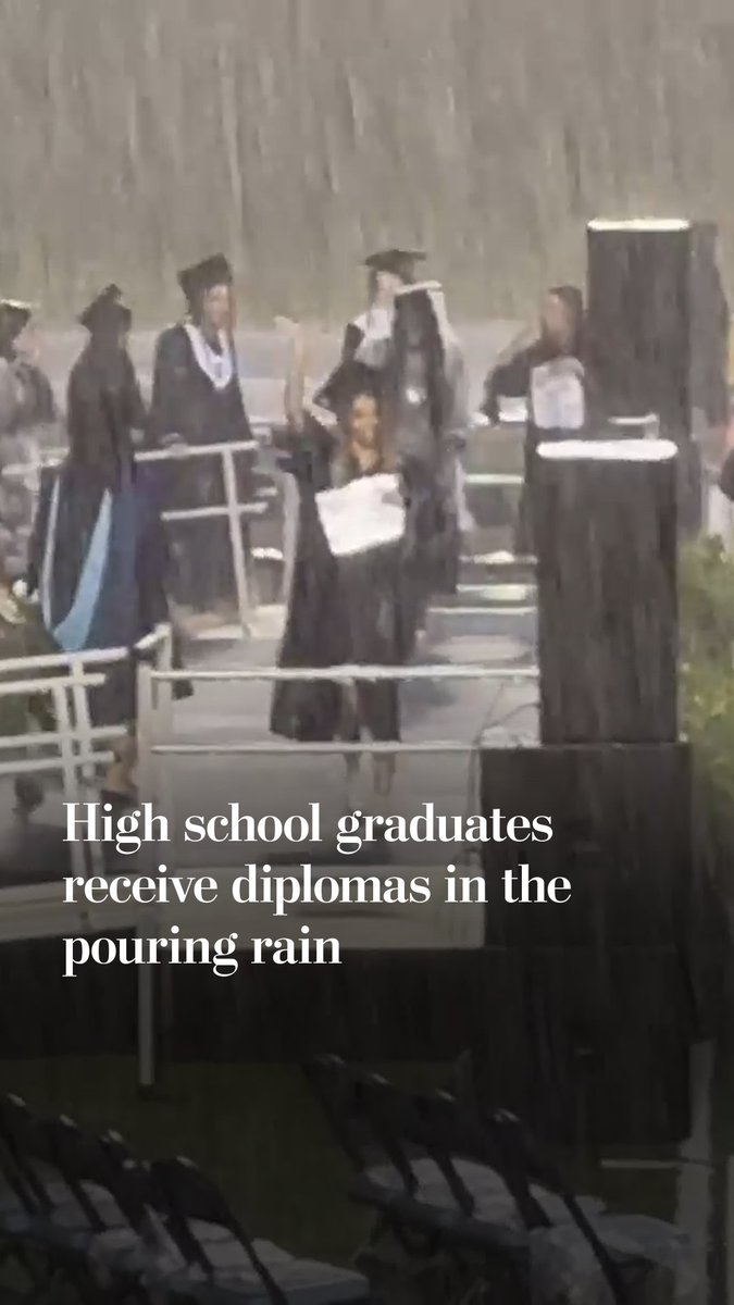 Tennessee high school graduates were met with torrential rainfall while receiving their diplomas. Though the rain wasn't ideal, "it made for an iconic graduation night," said Victoria Burls, whose daughter was graduating. "Everyone out there were mostly in high spirits and excited because it was still graduation night!"