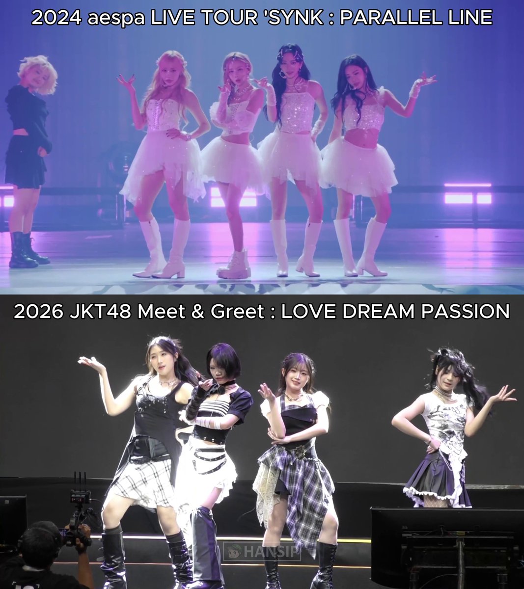 AESPA x JKT48 - Girls + Savage : Sebuah Komparasi Fritzy Rosmerian as Karina Victoria Kimberly as Winter Michelle Levia as Giselle Jazzlyn Trisha as Ningning --- Gak sia-sia aku magang di Inkigayo rek😹 Alias koreo mereka ber-4 CLEAN BGT! 🥶💙 #KomparaSIP #HansipCAM #JKT48 #AESPA