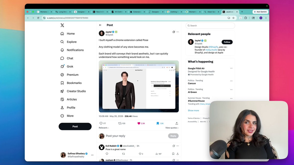 You probably saw this and felt the same way I did at first: “This is soooo cool… but I have no idea where to even start. I’ve never built a Chrome extension before.” So I just asked Codex to do it 10 minutes later, it was fully working. 😭 Here’s a 3-minute tutorial showing exactly how I made it ↓ You can just build things