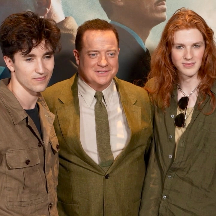 Brendan Fraser was the proudest dad as he was supported by sons Griffin, 23, and Leland, 20, at the NYC premiere of Pressure 🥹 The rare red-carpet appearance clearly meant a lot to the 57-year-old star of The Mummy, who is extremely close to his kids ❤️ Brendan shares three sons with ex-wife Afton Smith. 📽️: Getty