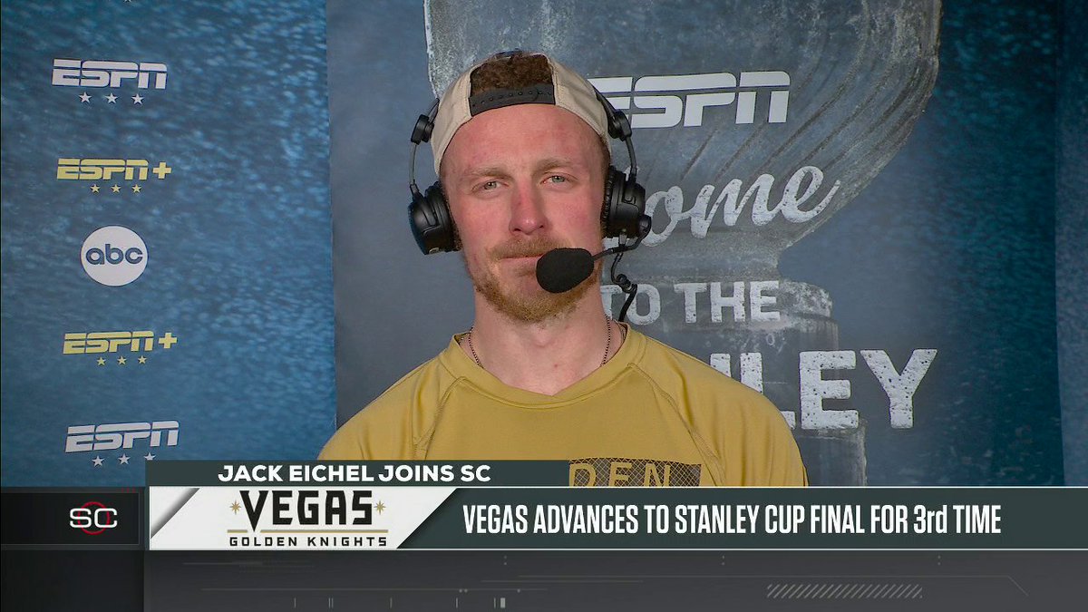 “The ultimate goal is to hoist the Stanley Cup, so we still have to win four more games.” Jack Eichel after the Golden Knights swept the Avalanche.