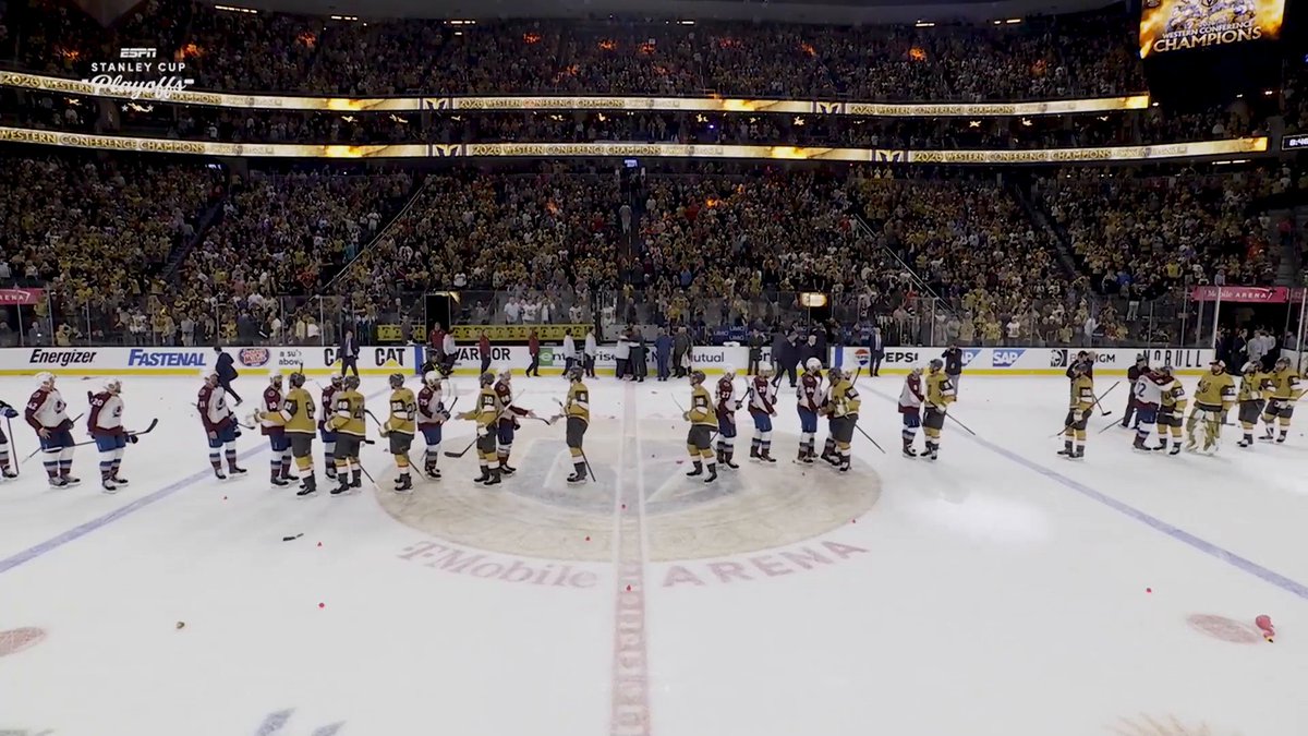 Nothing like #HockeyHandshakes to end off the Western Conference Final! 🤝 #StanleyCup