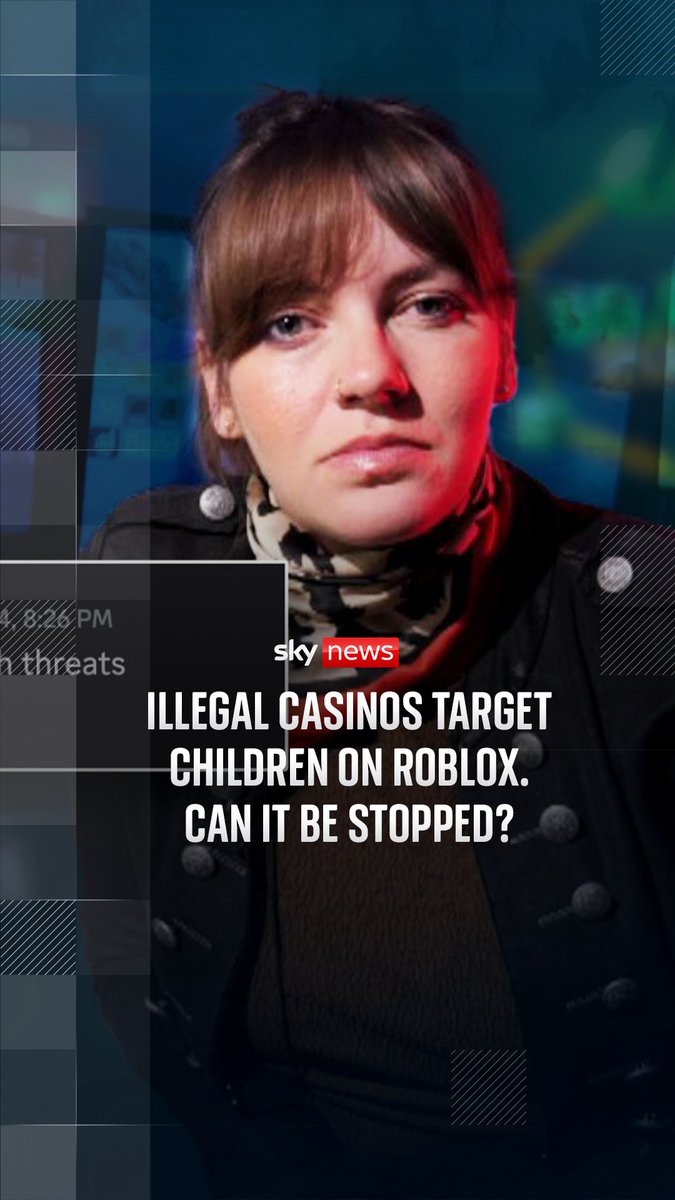 Sky News has found illegal online casinos are still luring children on Roblox into gambling - more than a year after the platform said it was taking "numerous steps" to shut them down. Sky's Mickey Carroll investigates