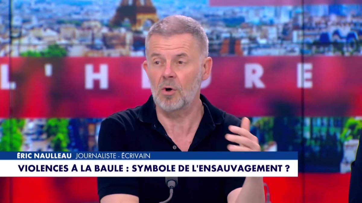 Violences à La Baule et Deauville « Un jour la réponse sera violente, elle ne sera pas rhétorique (…) Ça passera par un affrontement physique, je sens monter ça doucement », assure Eric Naulleau Eric Naulleau #HDPros Pascal Praud #Europe1