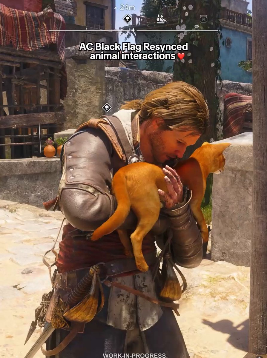 animal interactions❤️ #assassinscreedblackflagresynced