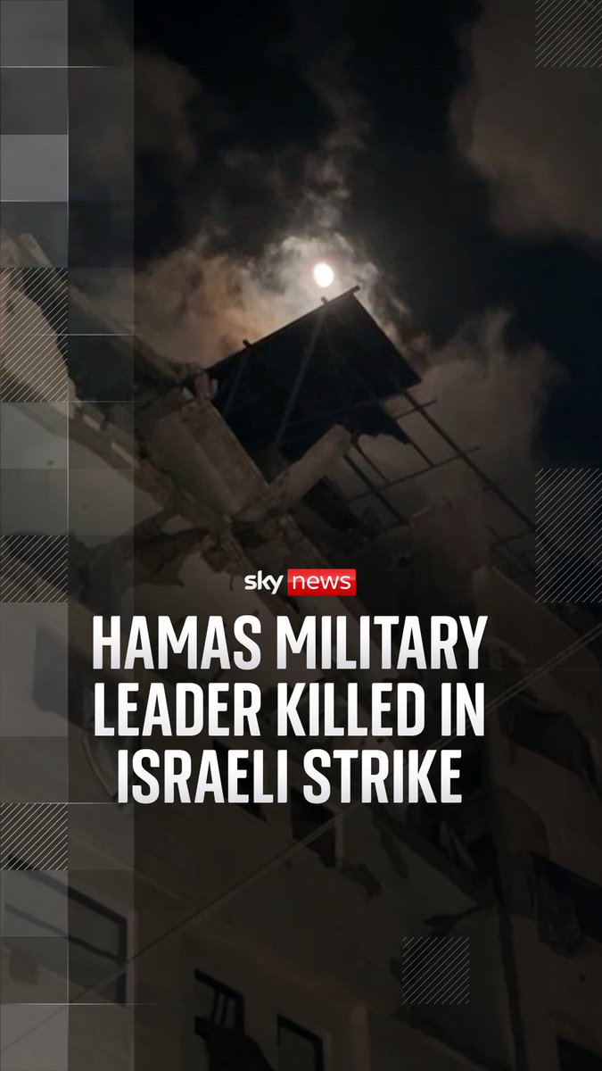 Hamas has confirmed the leader of its armed military wing - Mohammed Odeh - was killed in an Israeli strike on Gaza. Local medics say at least another three Palestinians were killed in the strike. Live updates: