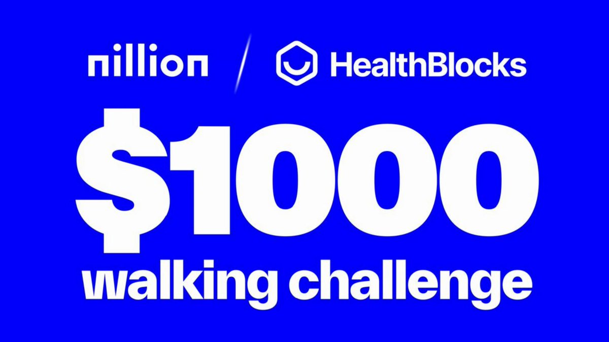 Your steps can earn you rewards with HealthBlocks. Join the new Nillion x HealthBlocks challenge and compete for a share of the $1,000 prize pool. 🧵👇