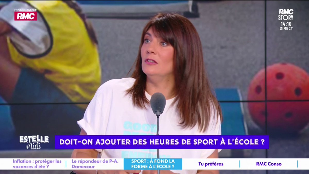 🎙️ Estelle Denis : "Même quand t'es nul en sport, tu peux avoir la moyenne au bac... ça me rend folle ! T'es nul en maths, tu n'as pas la moyenne ! En sport, on valorise plus celui qui a progressé ! Les profs de sport ne sont jamais valorisés comme un prof de maths !"