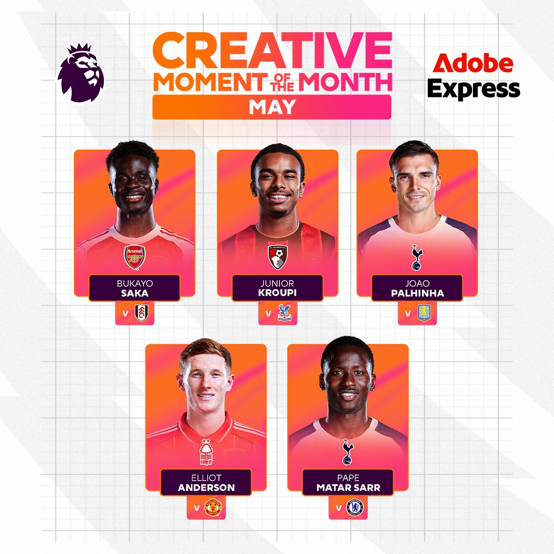 Five special moments, one winner 👑 Vote now for @adobeexpress Creative Moment of the Month for May ⬇️