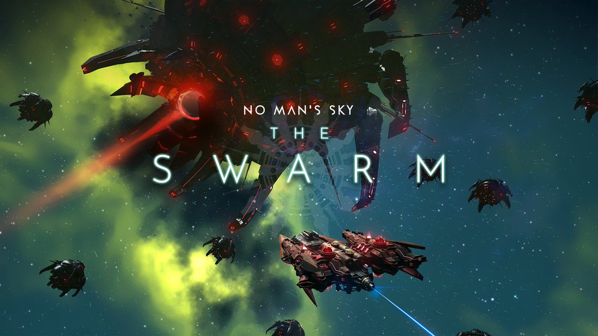 No Man's Sky: The Swarm 🐝Swarm Expedition 🪖Global War Effort 🤼Rival Teams 📦Research Materials 🤖Ground Enemies ⚠️Drone Protection 🏆Expedition Rewards 😍Direwasp Suit 📋Community Goals 🪐Restore Planets 💪Construct the Core 🚀Atlas Threat 🔫Huge Battles Free! Out Now