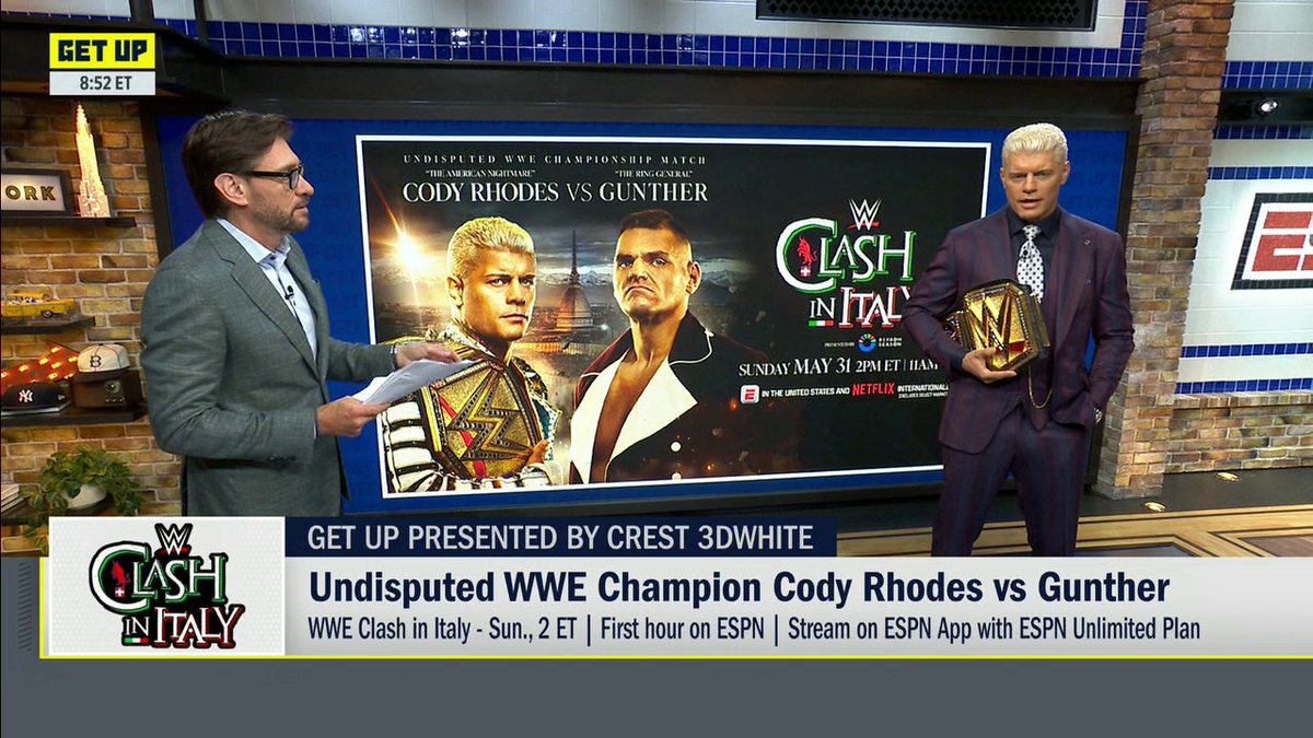 "I still found a way to wrestle the following week so [I'm] built a little different. ... [Paul Heyman] builds them and I beat them, so I'm not real worried about him." Cody Rhodes speaks on his previous match during WrestleMania and previews his upcoming match against Gunther 👀 Stream WWE Clash In Italy on May 31 on the ESPN App with an ESPN Unlimited plan ➡️