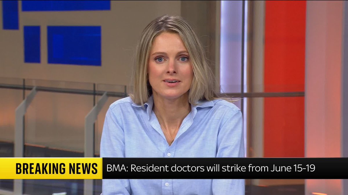 BREAKING: The British Medical Association has announced resident doctor strikes in England from 15 June to 19 June 2026 📺 Sky 501, Virgin 602, Freeview 233 and YouTube