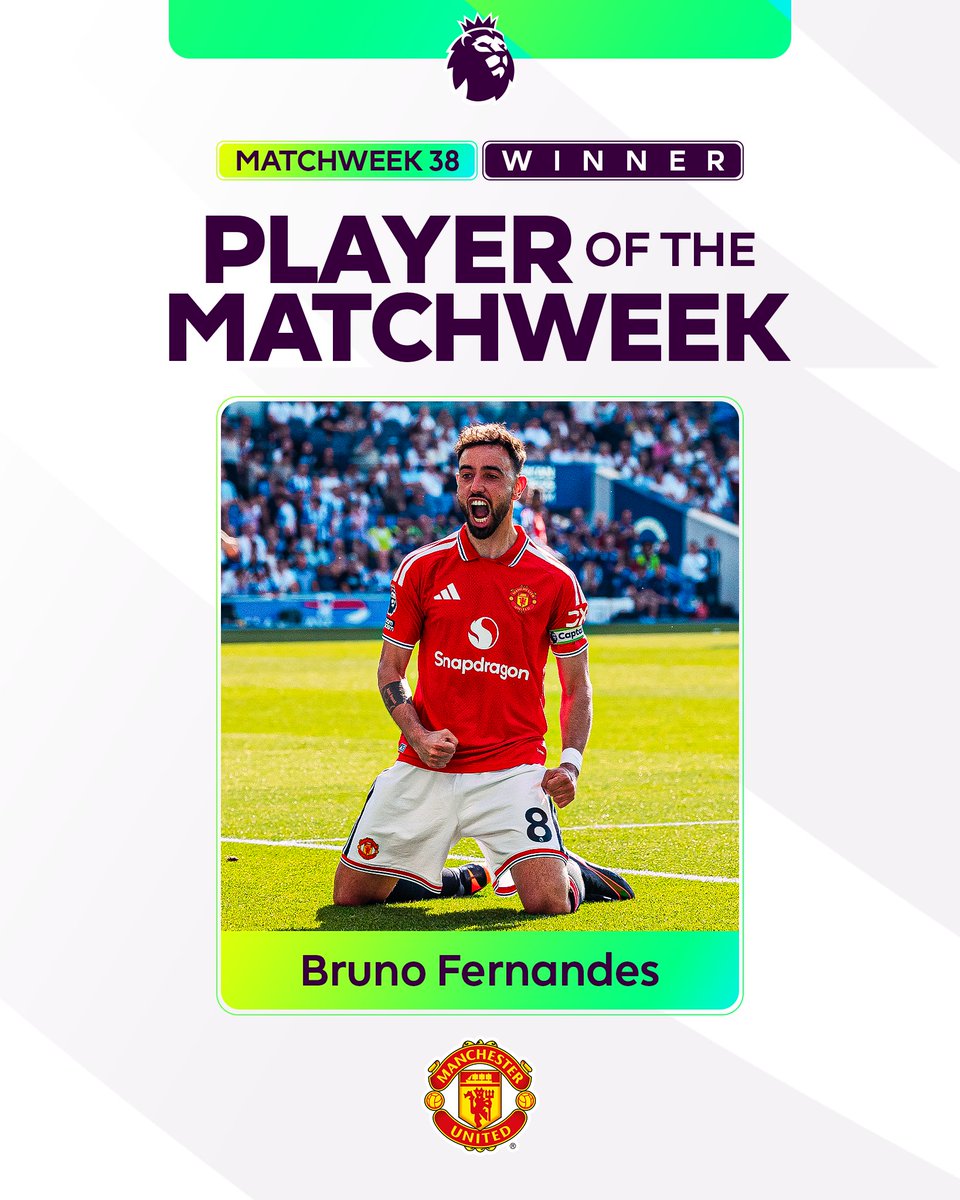 A new record holder 🙌 Bruno Fernandes is your Player of the Matchweek