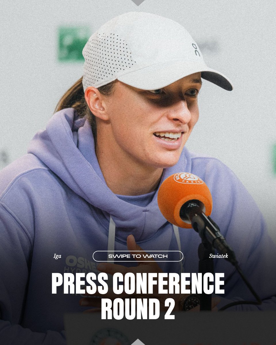 Hear from Iga Swiatek following her second round win over Sara Bejlek ๐ #RolandGarros