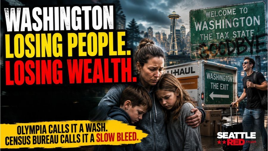 Washington isn't losing population. It's losing families, kids, and its own native-born residents — and replacing them with younger workers who haven't built the tax base yet. Does this look like a state that has its fiscal house in order to you?