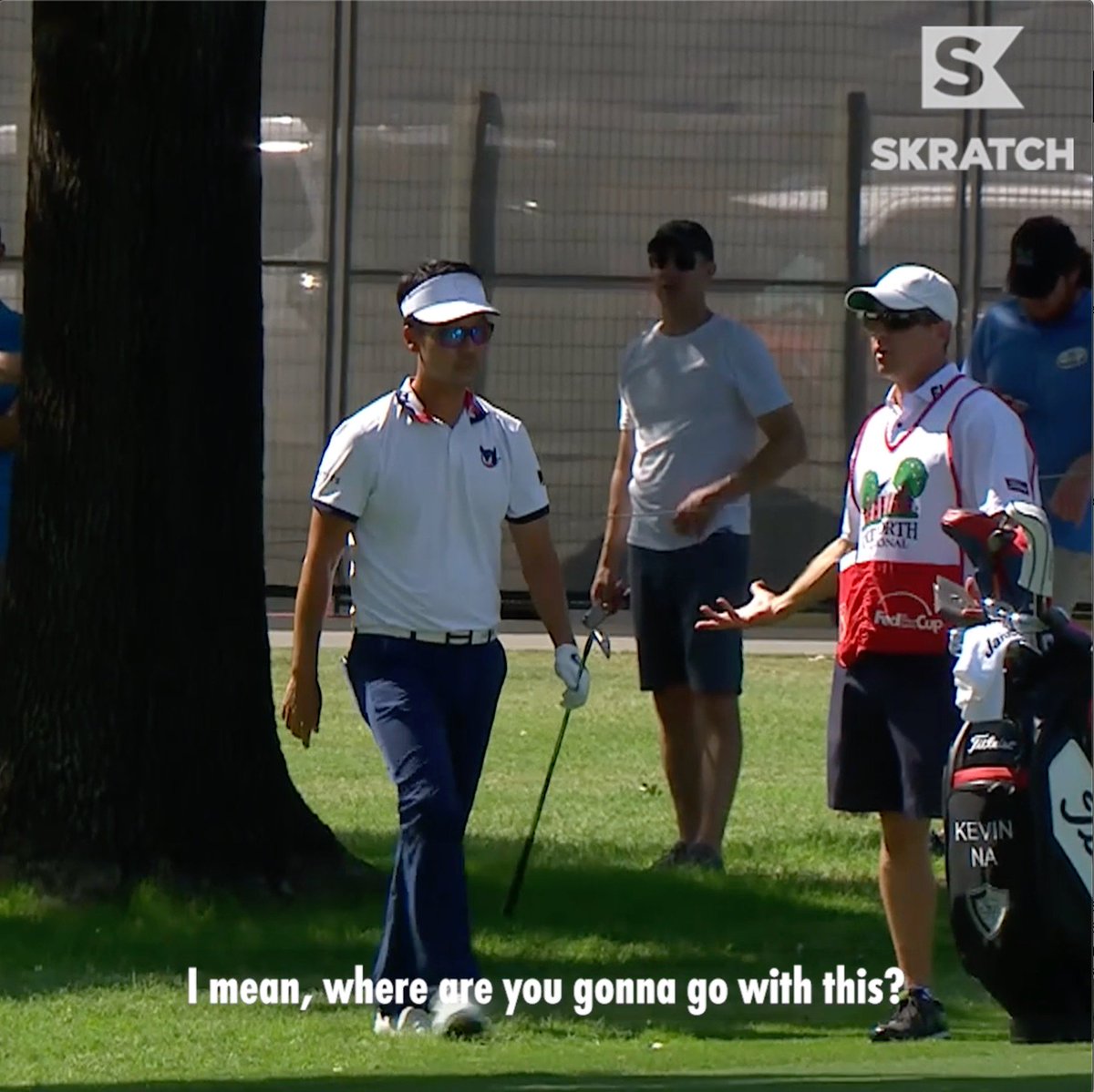 Throwback to Kevin Na having a debate with his caddie on what club to hit at Colonial. “It’s not going over the green Kenny!”
