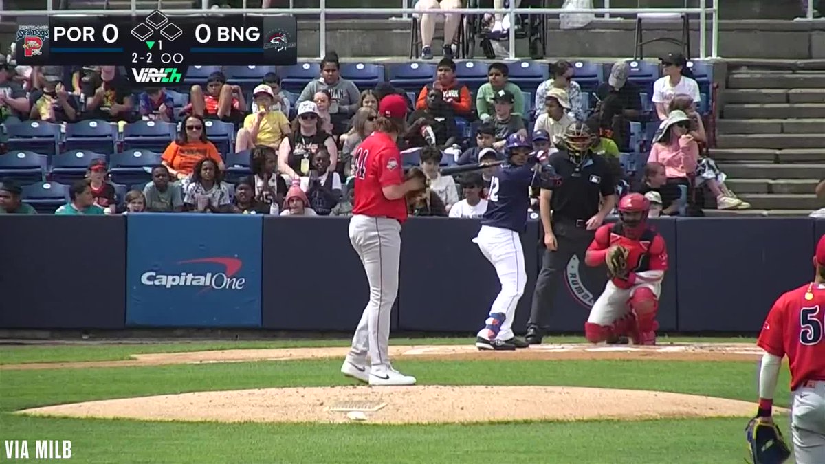 Jorge Polanco lines a base hit in the first at-bat of his rehab assignment