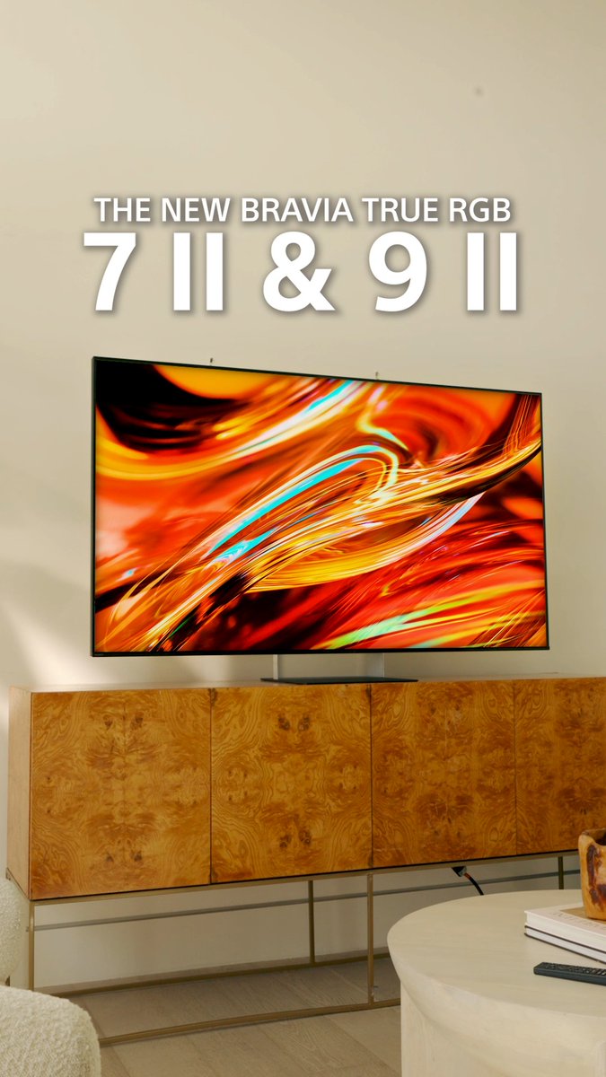 🔴🟢🔵Introducing two new Sony BRAVIA True RGB TVs, the BRAVIA 9 II and the BRAVIA 7 II, and the new BRAVIA Theater Trio sound system! Our new RGB technology TVs bring our brightest and most colorful TVs ever using a true three diode RGB technology.