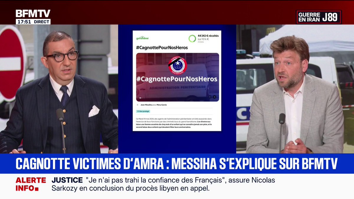Jean Messiha, accusé d'avoir empoché la cagnotte destinée aux familles des agents tués lors de l'évasion de Mohamed Amra, répond