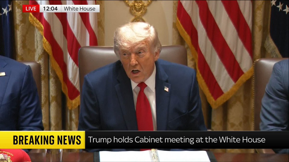 Donald Trump says Iran wants "very much to make a deal" to end the war but "so far they haven't got there" as the US is "not satisfied with it". He adds that Iran has "no choice" but to agree a deal given the economic difficulties Tehran is facing. Live:
