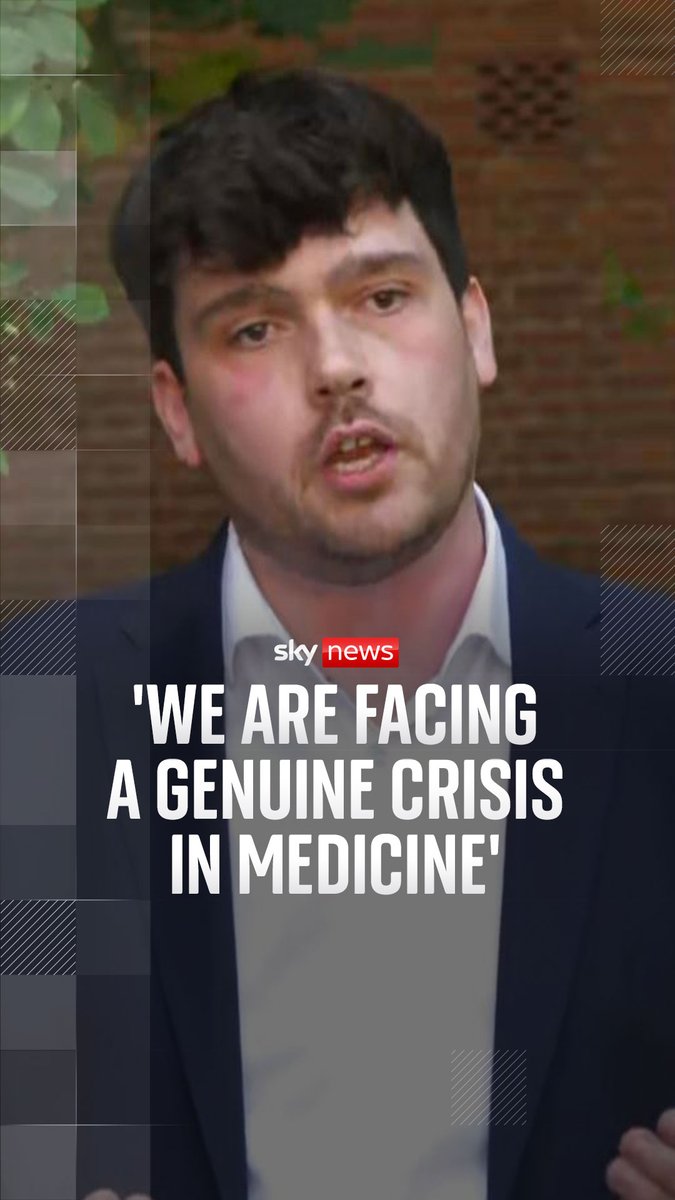 The British Medical Association (BMA) has announced resident doctor strikes in England from 15 to 19 June. BMA chair Dr Jack Fletcher has told @AshishSkyNews that the UK is facing a "genuine crisis in medicine from a workforce perspective". Latest: