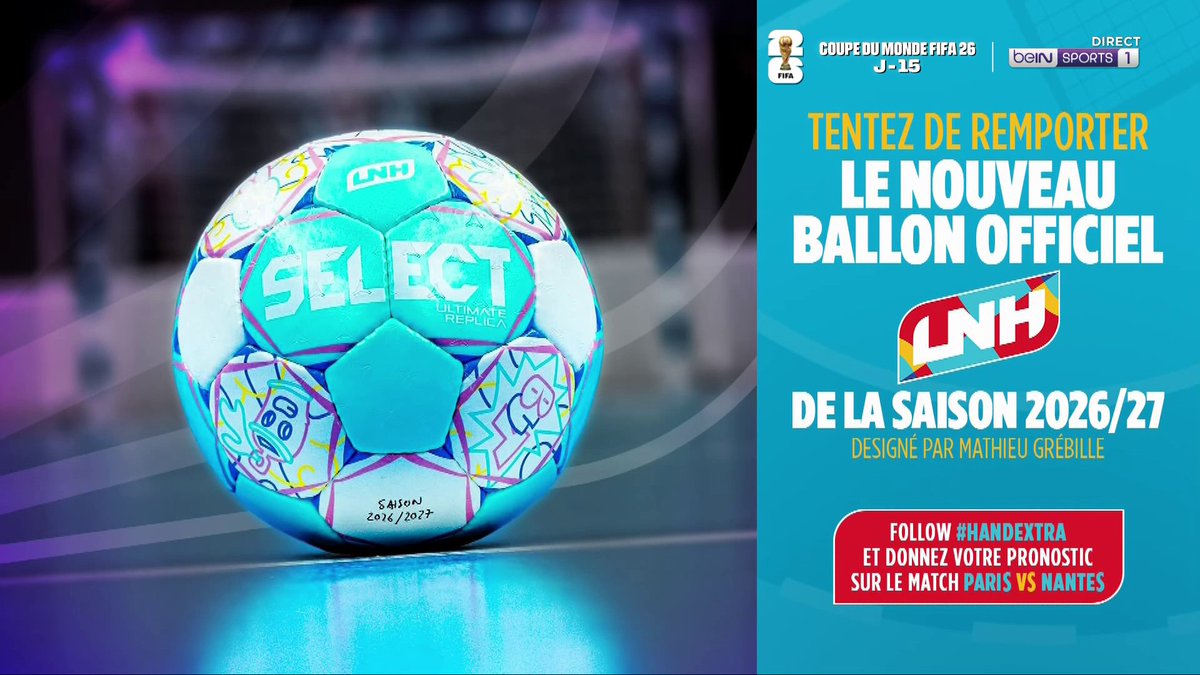 [🎁CONCOURS] 🤾 Tentez de remporter le nouveau ballon de la #LNH avec le #HandExtra ! Pour participer, pronostiquez le score du gros match de ce soir entre le PSG Handball et le HBCNantes ! Bonne chance 🍀 #PSGHBCN