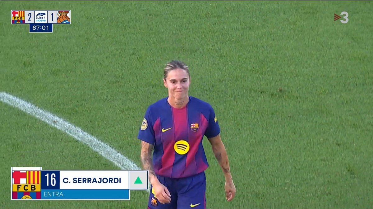🥹 MAPI LEÓN, MOLT EMOCIONADA 📌 La futbolista s’acomiada després de nou temporades al Barça ⚔️ Barça 2⃣-1⃣ Reial Societat ▶️