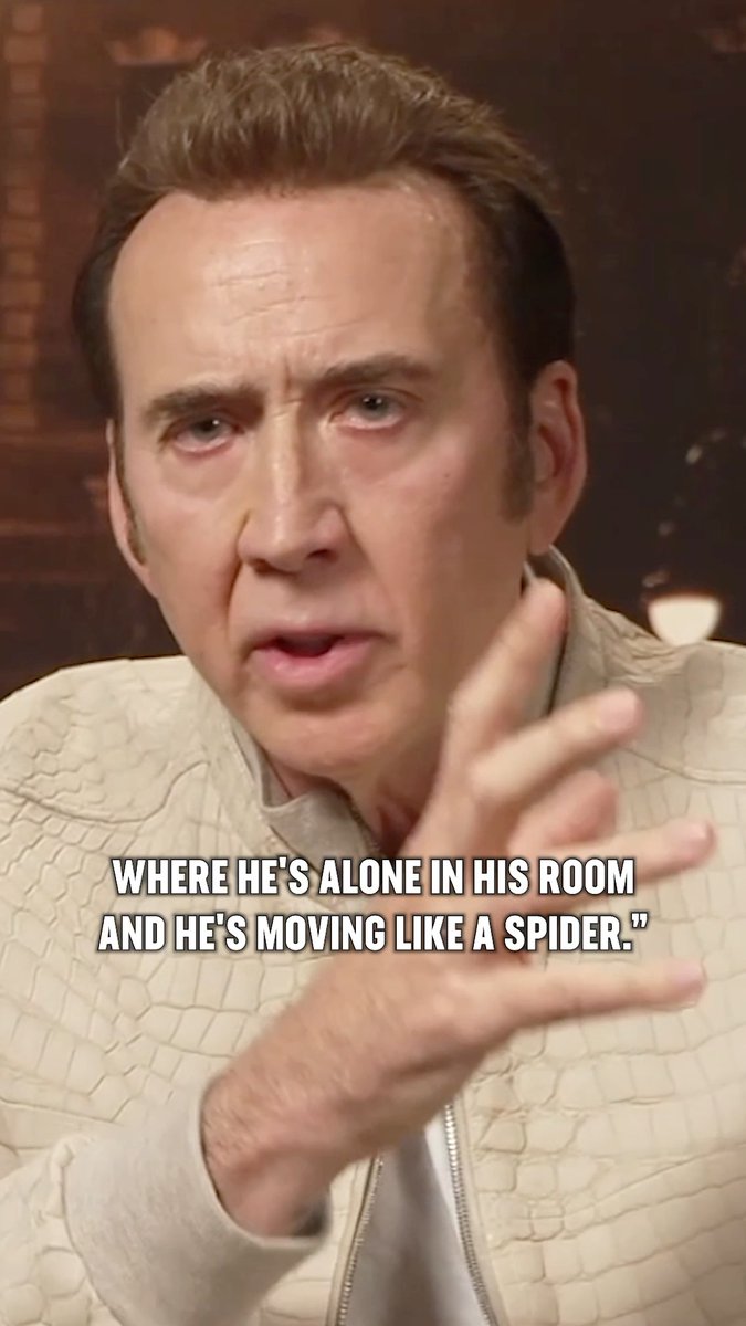 Nicolas Cage discusses incorporating the arachnid physicality in his live-action performance as Ben Reilly in #SpiderNoir.