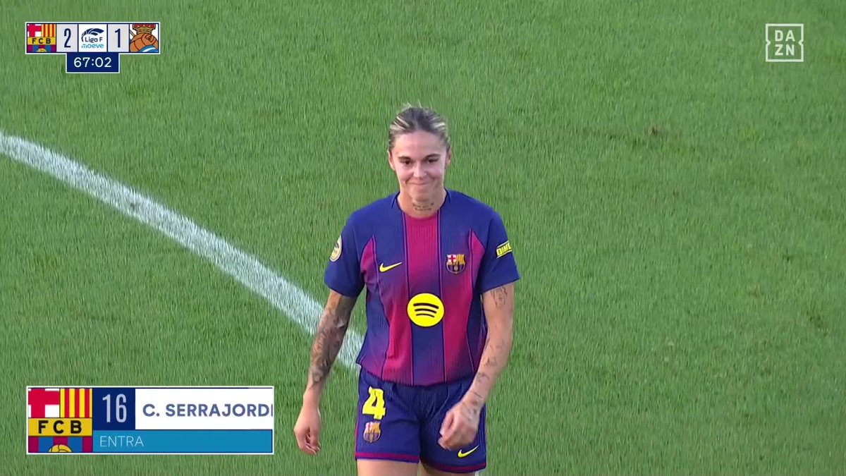 ¡Arbi, no pites el final que se nos va! 🥺 Parte de la historia del @fcbfemeni dice adiós. Todo el Johan Cruyff despide a Mapi León con lágrimas, en pie y coreando su nombre. Así es como una leyenda se marcha del equipo de su corazón ❤️ #LigaFenDAZN ⚽