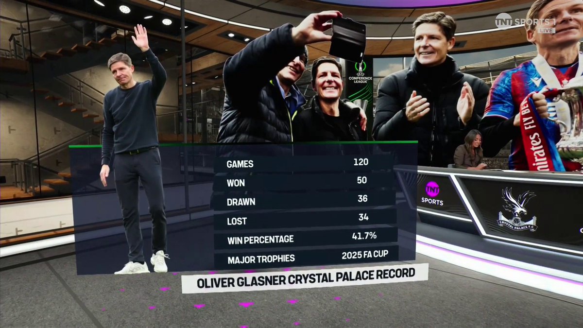 "He's done a wonderful job" Glenn Hoddle and Joleon Lescott reflect on Oliver Glasner's time at Crystal Palace... 🎙️ @julesbreach 📺 TNT Sports and HBO Max