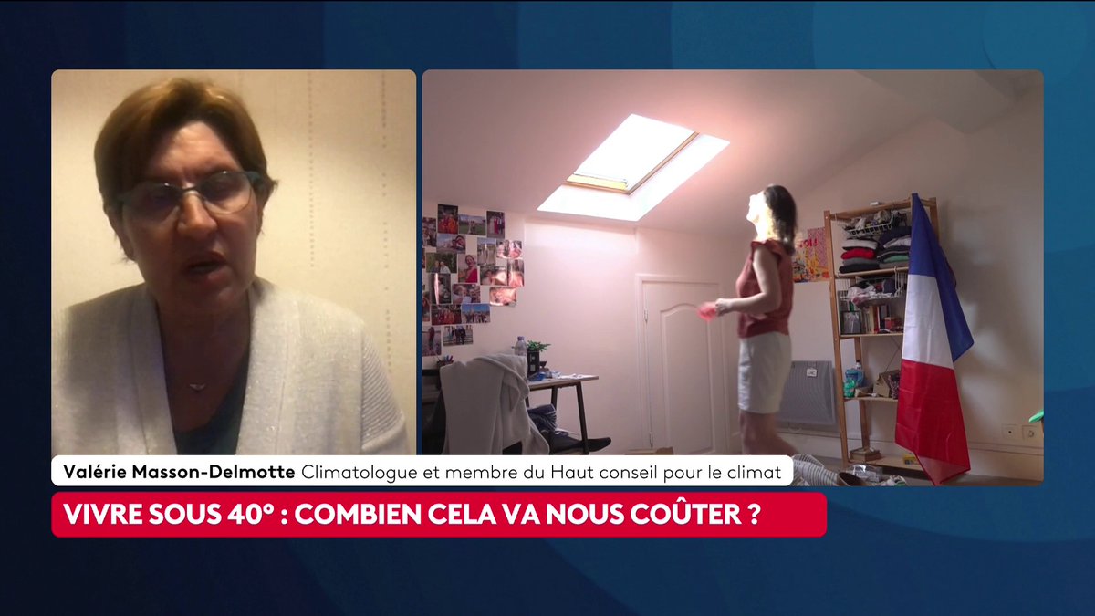 🔴 🗣️ Changement climatique : "Si on va vers un monde deux degrés plus chaud vers 2050, on ne peut pas exclure que la pire vague de chaleur possible à Paris atteigne cinquante degrés", alerte la climatologue Valérie Masson-Delmotte. Loïc de La Mornais #SurLeTerrain #Canal16