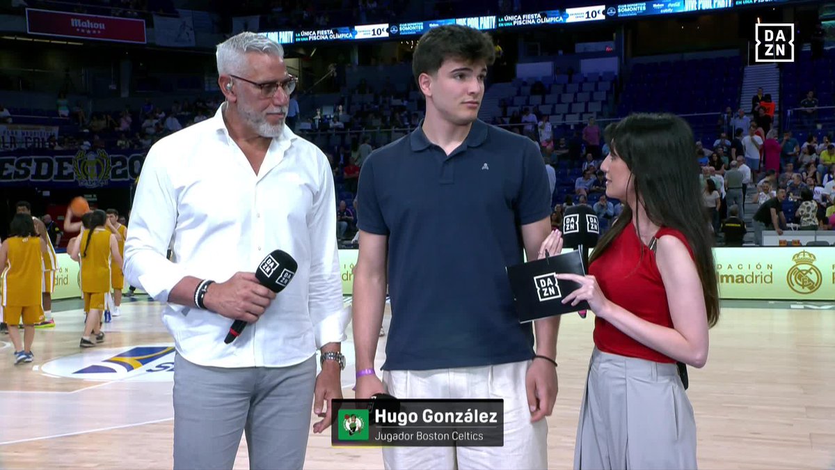 Las ganas que tenía Hugo González de volver al Palacio a ver su Real Madrid Basket 🙌 #LigaEndesaxDAZN 🏀