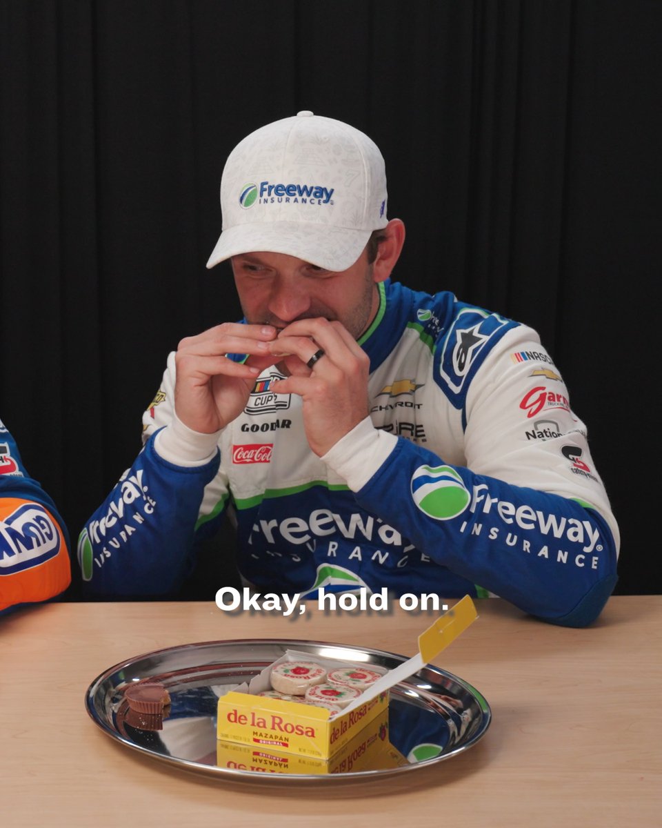 Mmm, peanut butter dust. 😋 It's a snack showdown with Michael McDowell and Daniel Suárez!