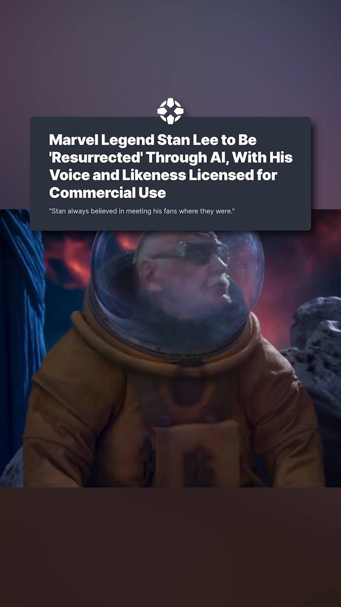 The late Marvel comics legend Stan Lee will have his voice and likeness replicated by an AI company for commercial use.