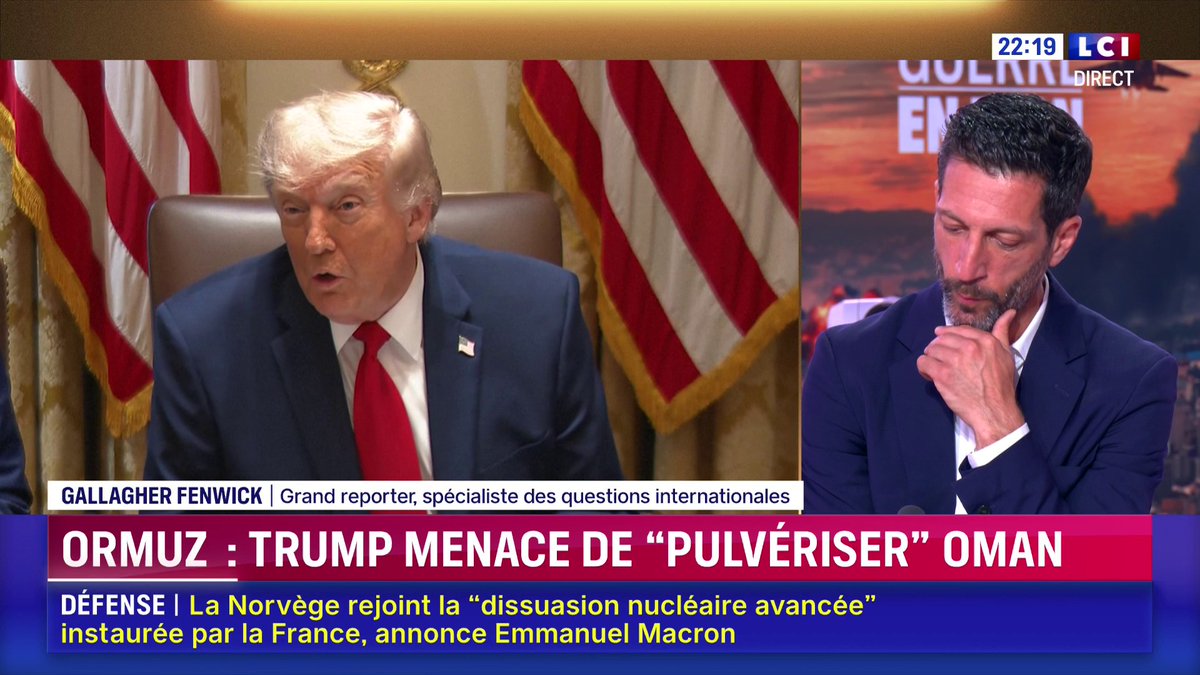 ๐ด Donald Trump a menacรฉ de "pulvรฉriser" Oman ๐บ Darius Rochebin